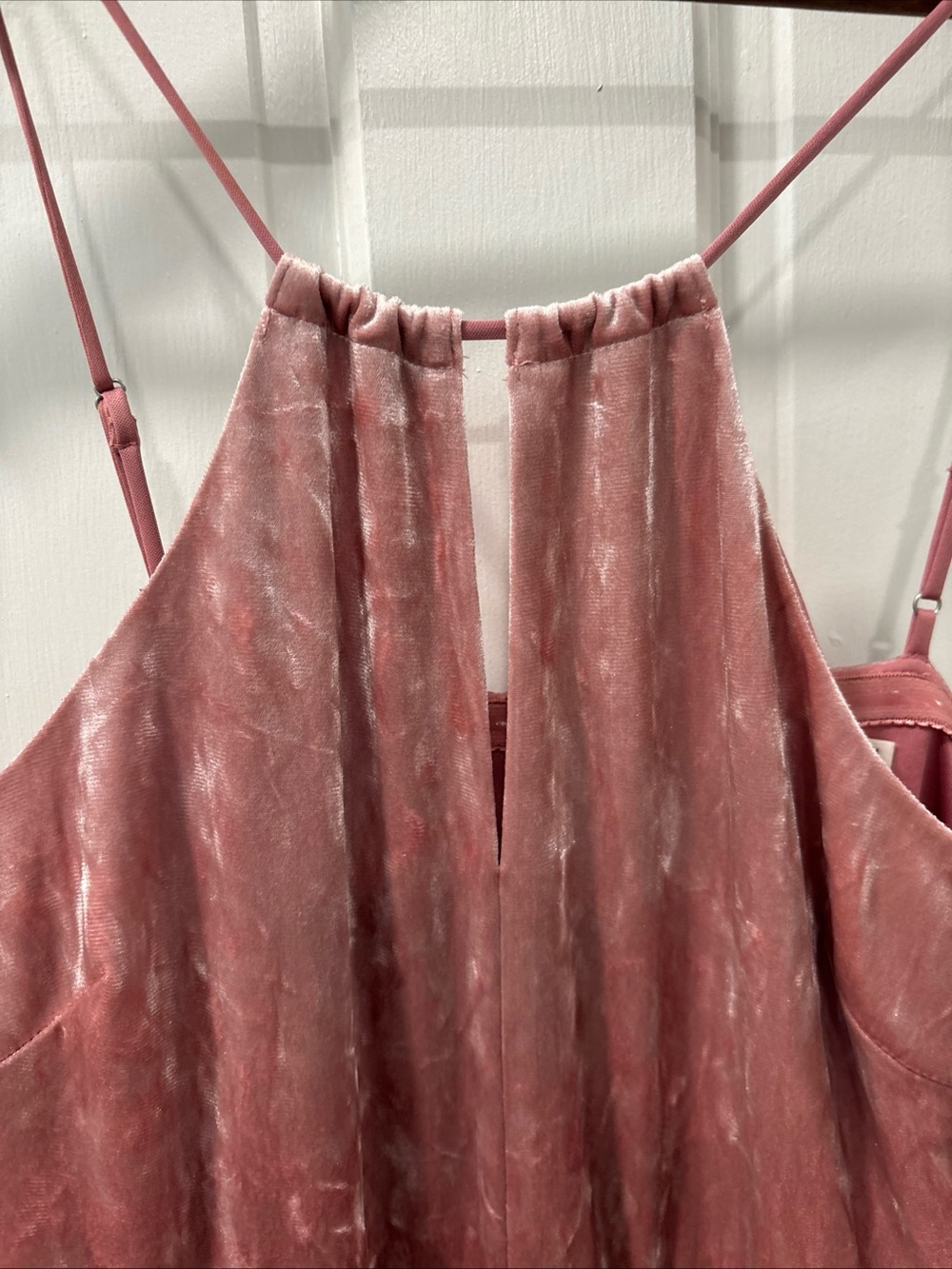 Avec Les Filles Women’s Pink Velvet Pleated Skirt Midi Dress Size 12 Party EUC - Picture 6 of 10